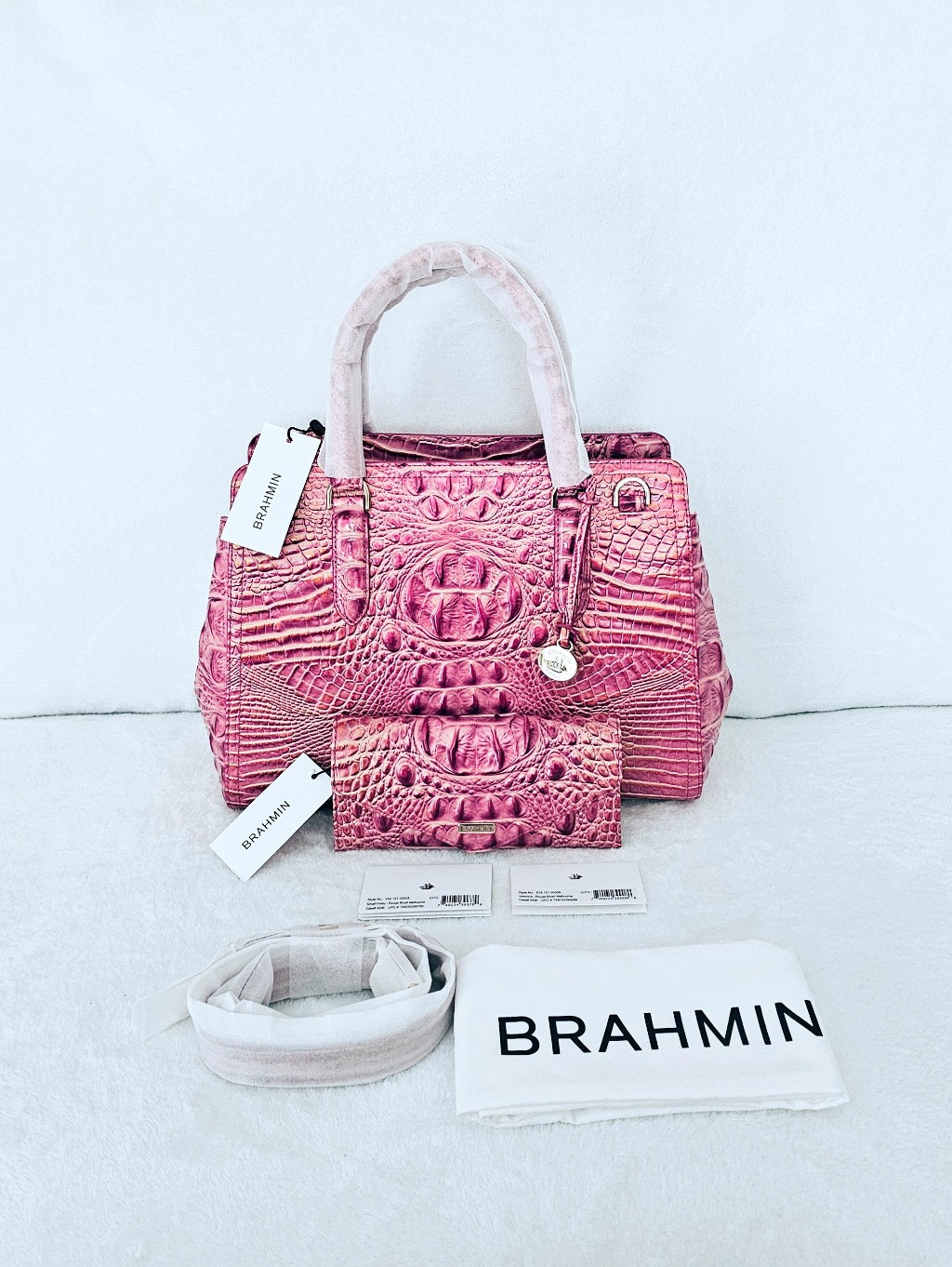 Nwt Brahmin Rouge Blush Small Finley W/Veronica Wallet